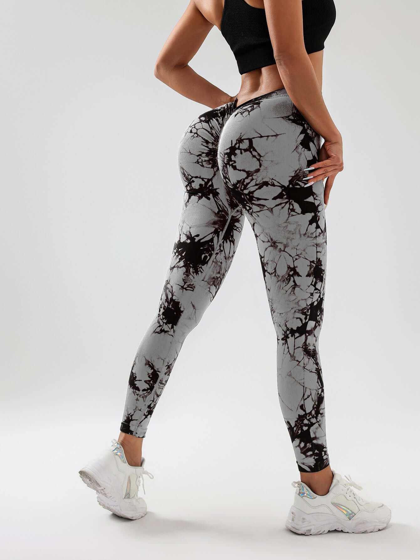 Tie Dye Slimming Yoga Leggings, Butt Lifting High Stretch Casual Fitness Yoga Pants, Women&