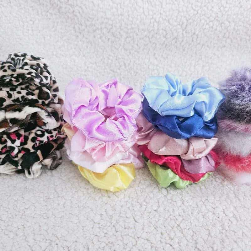 Hair Scrunchies Includes Satin Silk Velvet