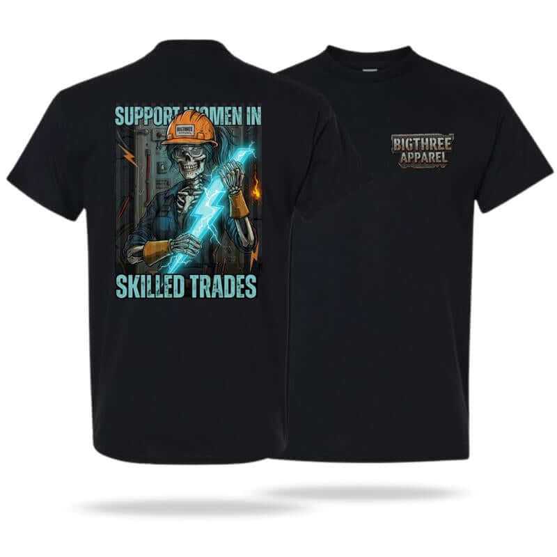 Electrician - Skilled Trades Shirt for Women - T-Shirt from Bigthree Apparel Womenswear Top Love Piece Casual Fitted