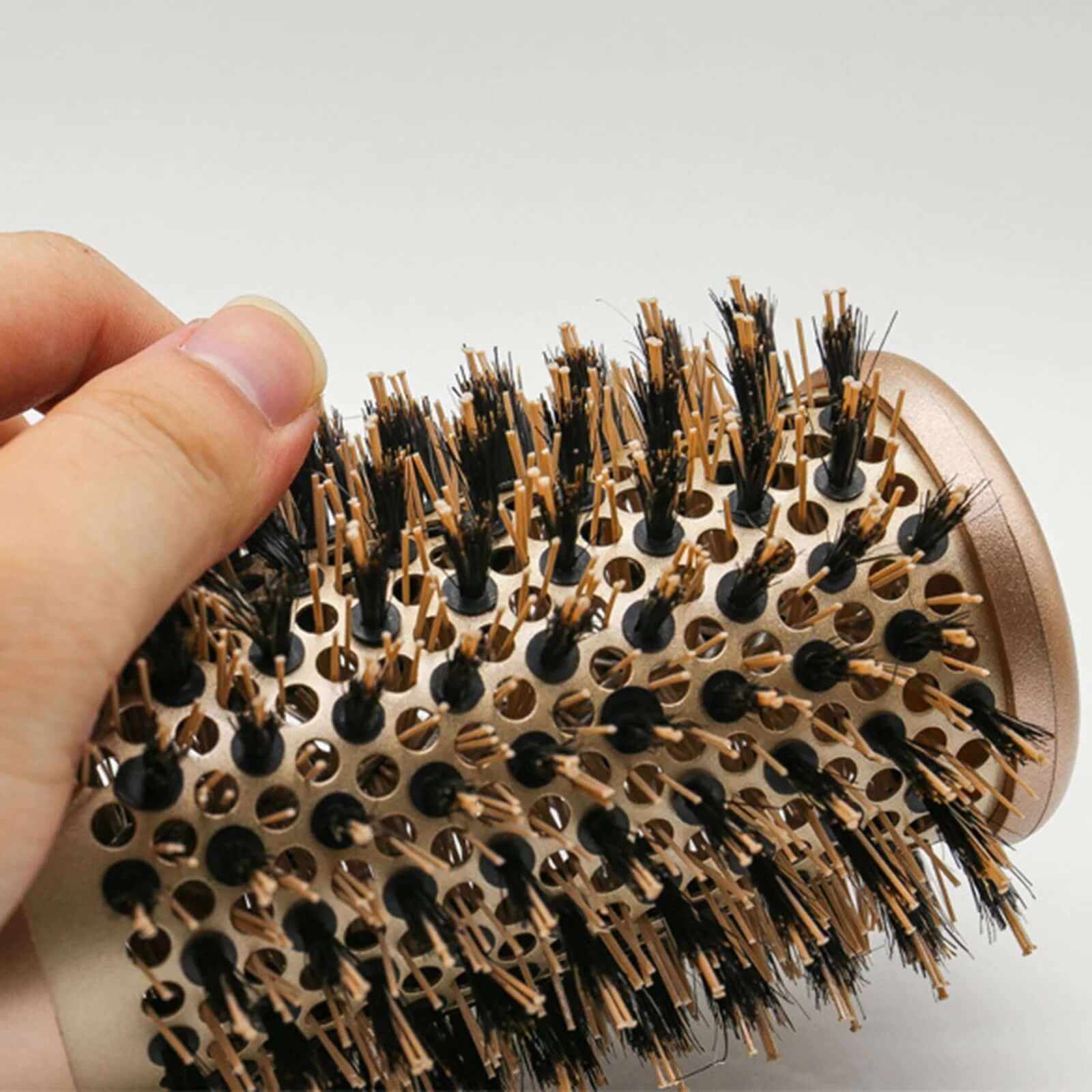 2 Inch round Hair Brush for Blow Drying, Boar Bristles Nano Thermal Ceramic & Ionic Tech & Anti-Static, for Curling, Straightening, Add Volume & Shine