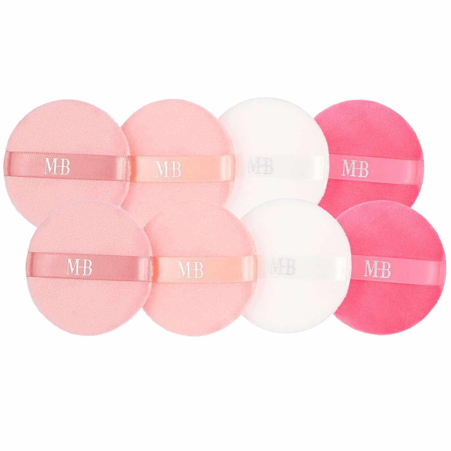 8Pc Beauty Buffs Set - round Beauty Blenders Collection, Flawless Finish Makeup Sponges to Blend & Set - Cosmetic Beauty Puff Makeup Applicators Professional Beauty Tools + Accessories