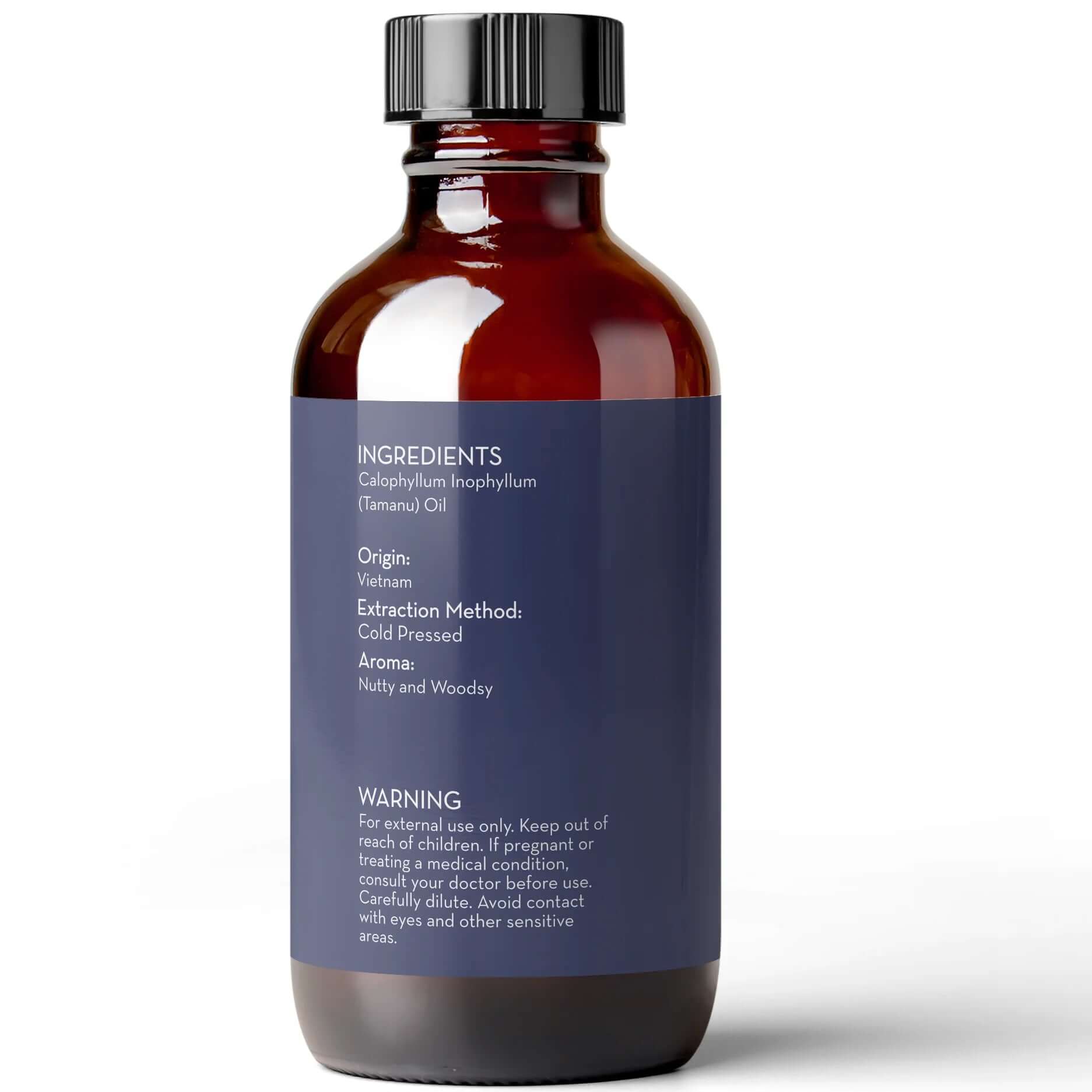 Cold Pressed Tamanu Oil, 4 Fl Oz - Calms Irritated Skin - Moisturises Dry Scaly Skin - by