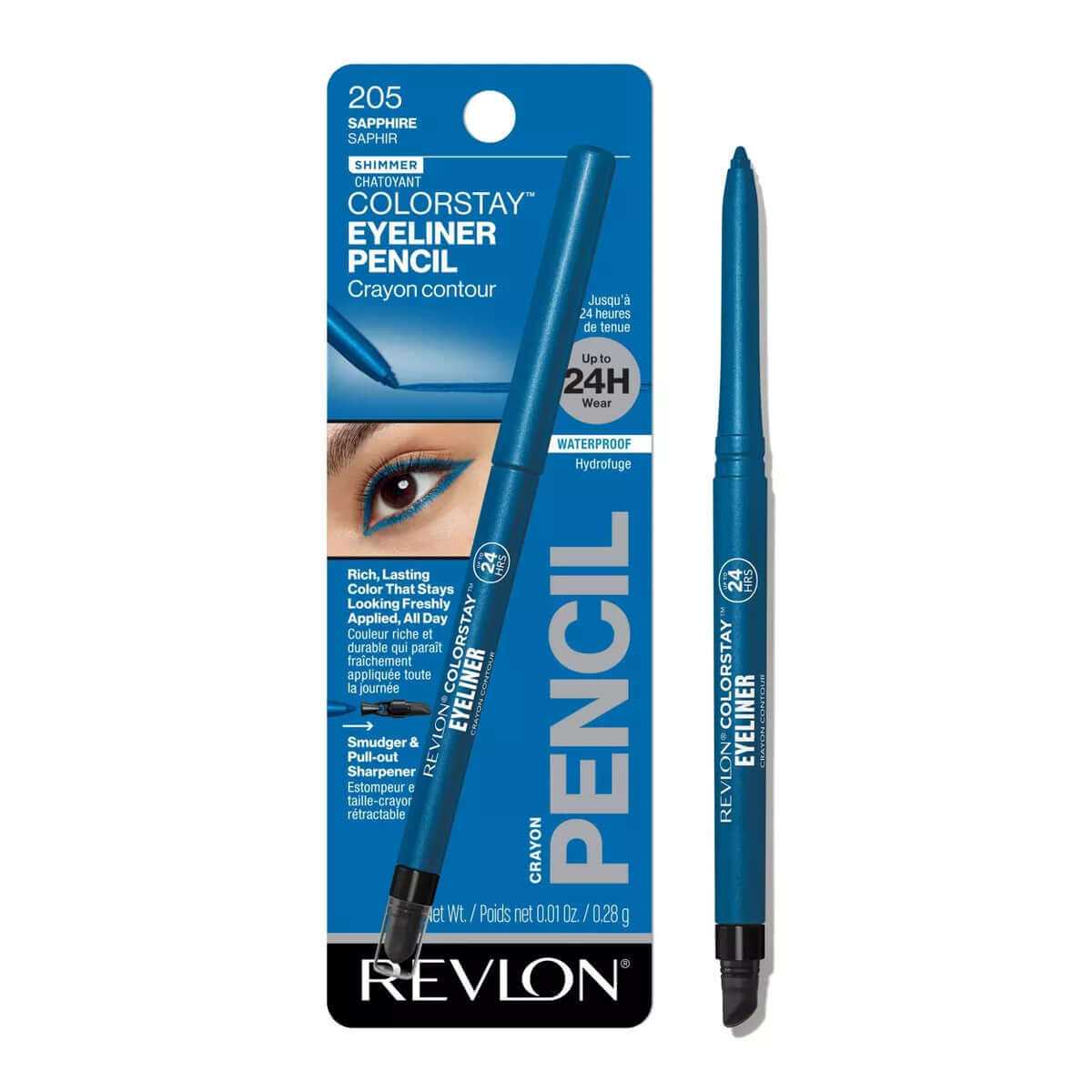 Revlon Colorstay Pencil Waterproof Eyeliner - Built-In Sharpener - 0.01Oz