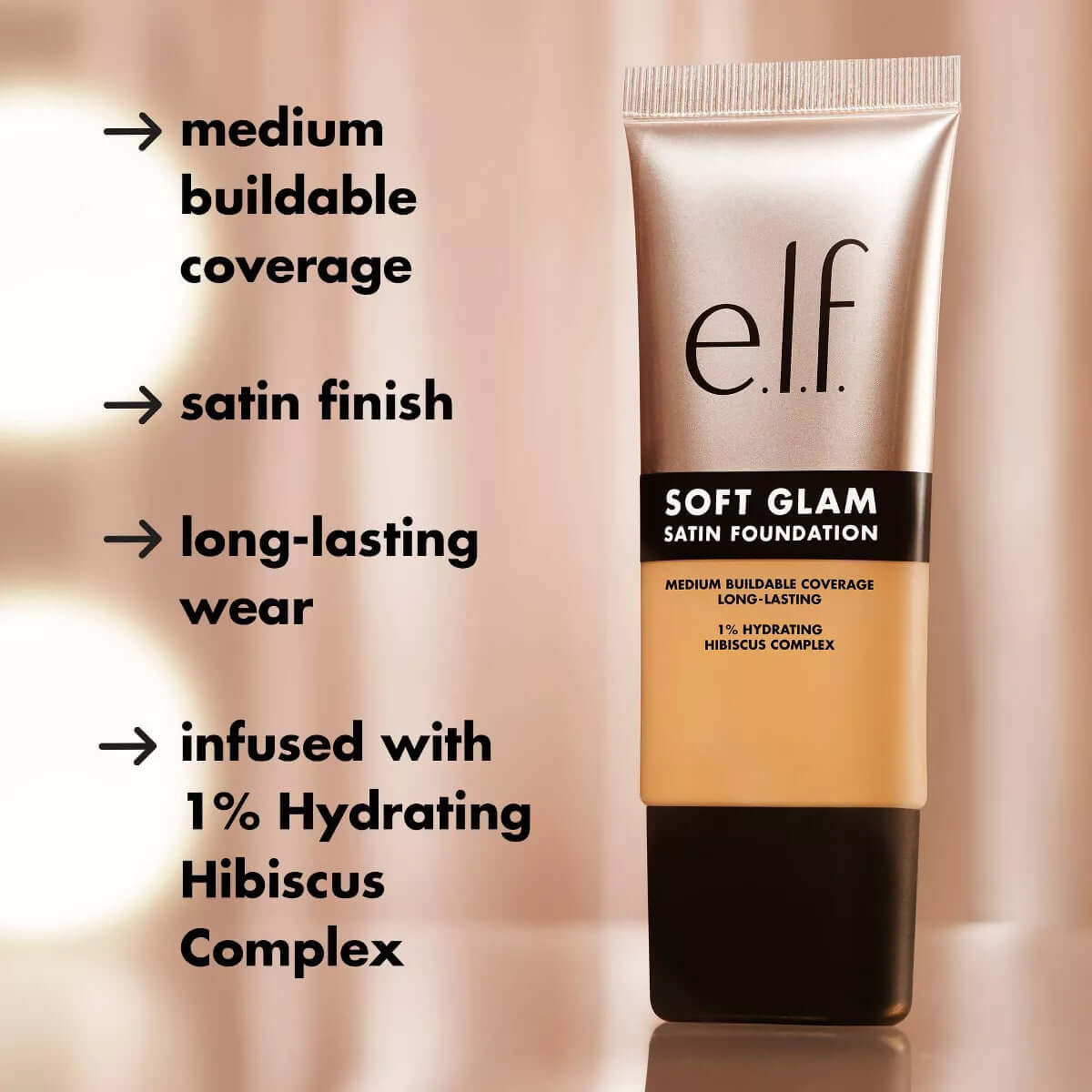 E.L.F. Soft Glam Satin Foundation - 1 Fl Oz