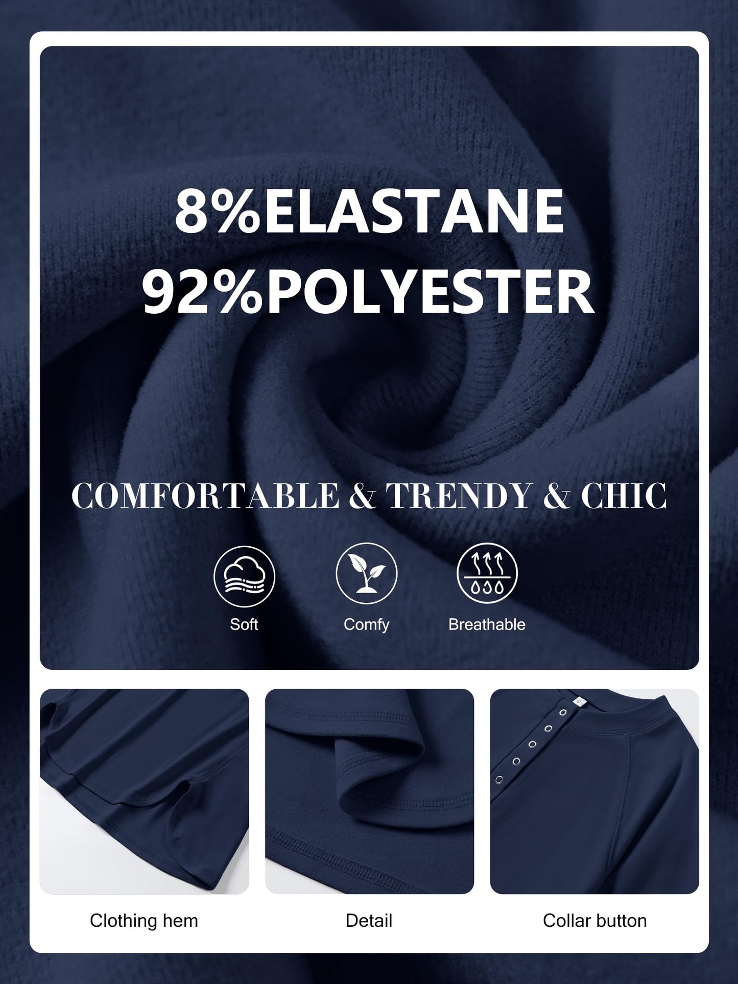 ANRABESS Women's Long Sleeve Henley Tops Tunic Sweatshirt Loose Slit Casual Button Shirts Pullover 2025 Fall Winter Outfits