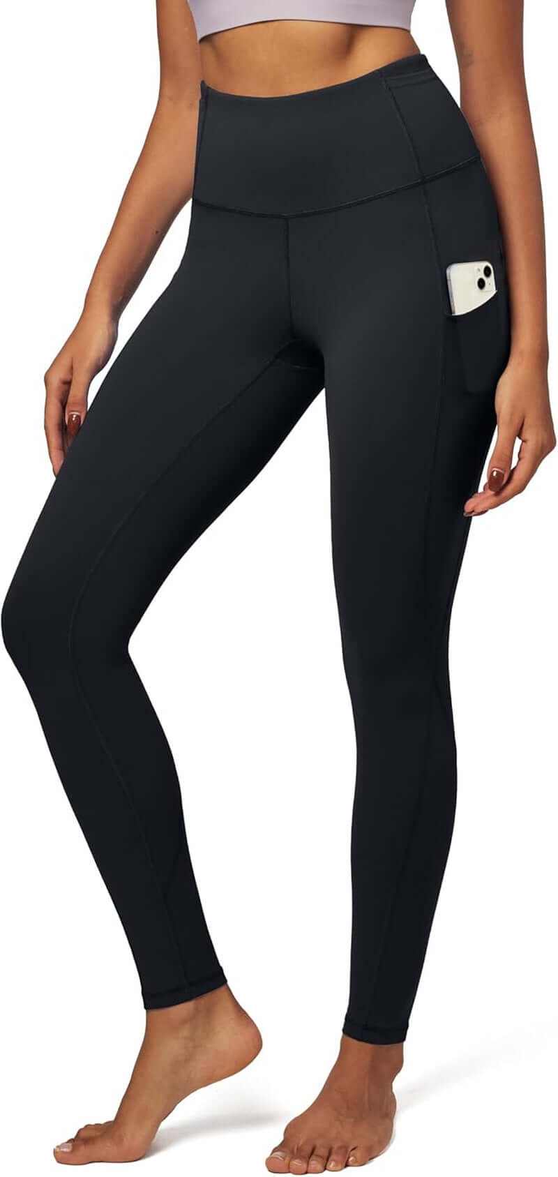 Leggings with Pockets for Women High Waisted Yoga Pants Women Tummy Control Workout Compression Running Leggings