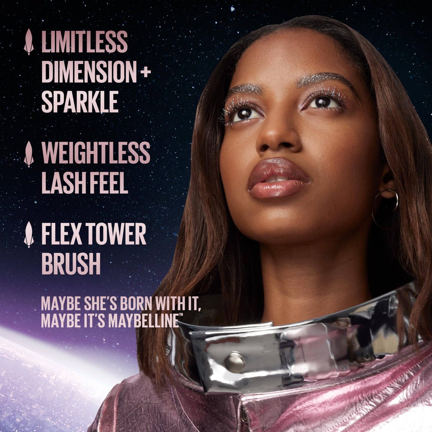 Maybelline Lash Sensational Sky High Washable Mascara Makeup, Volumizing, Lengthening, Defining, Curling, Multiplying, Buildable Formula, Blackest Black, 1 Count