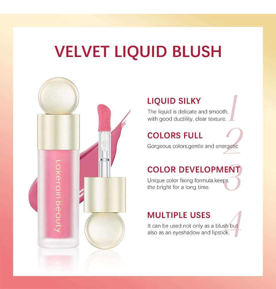 Soft Cream Blush Makeup, Liquid Blush for Cheeks, Natural-Looking Long Lasting, Smudge Proof, Velvet Mousse,Dewy Finish, Easy to Blend Blusher (