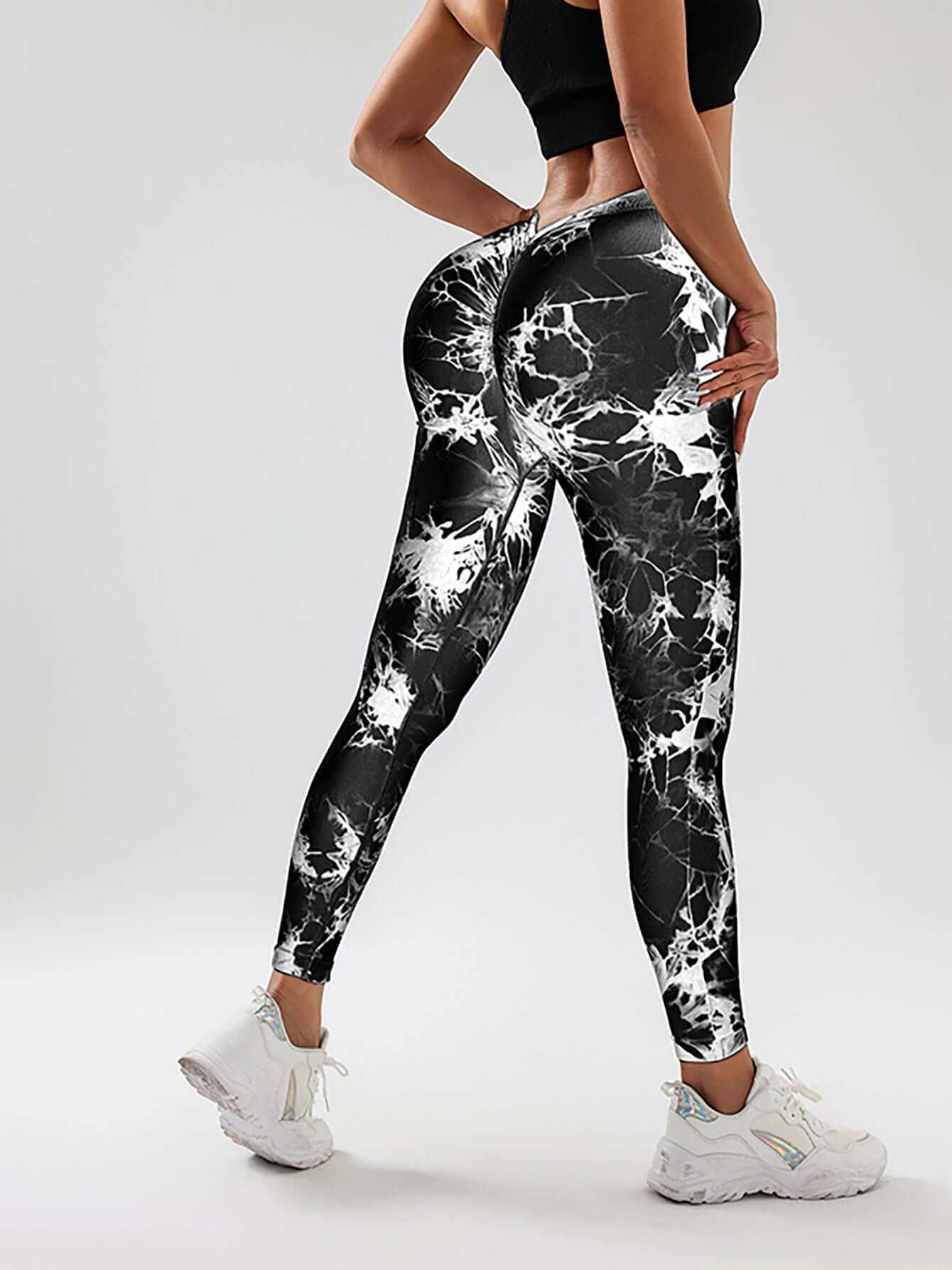 Tie Dye Slimming Yoga Leggings, Butt Lifting High Stretch Casual Fitness Yoga Pants, Women&
