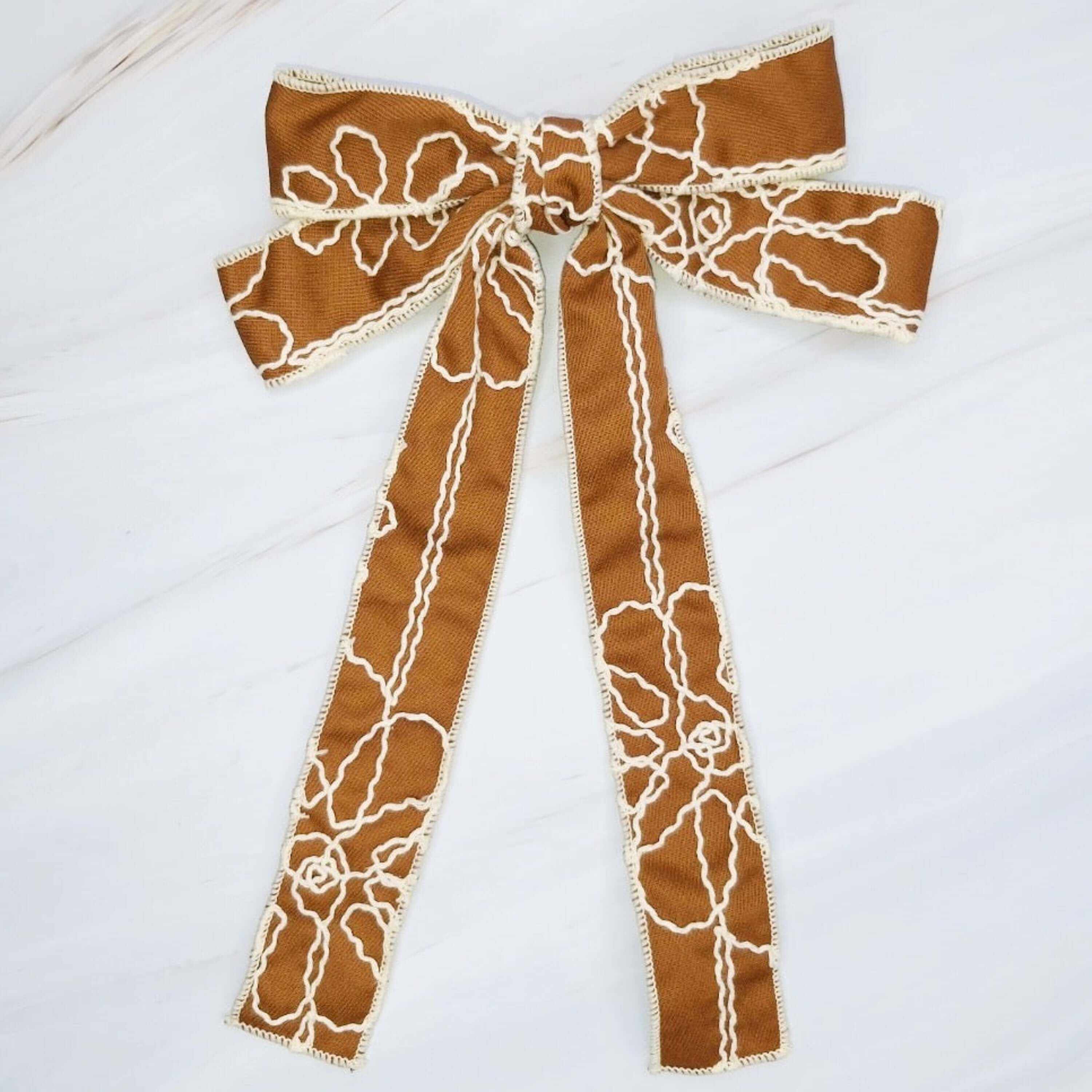 Artful Stitch Bow Hair Clip