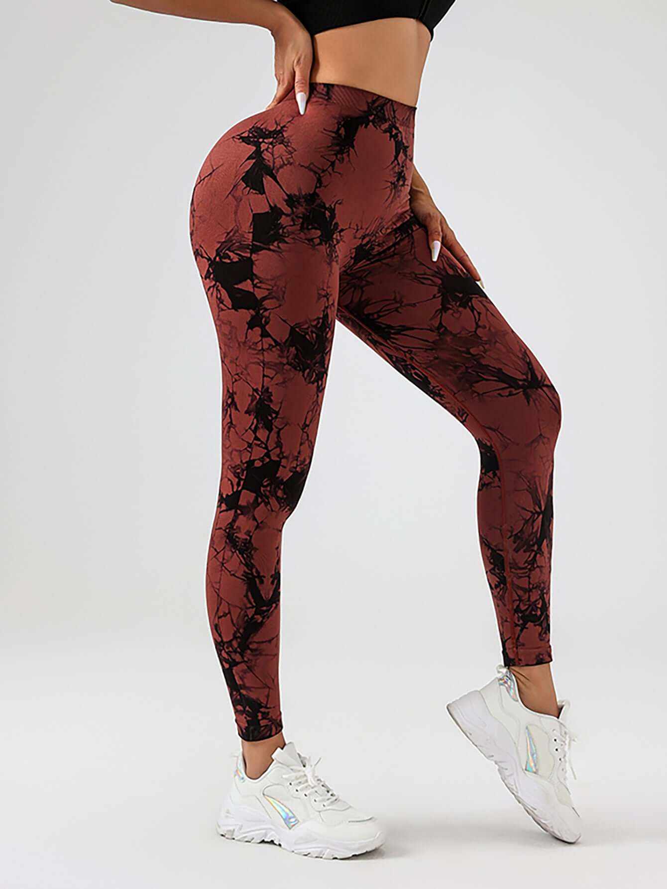 Tie Dye Slimming Yoga Leggings, Butt Lifting High Stretch Casual Fitness Yoga Pants, Women&