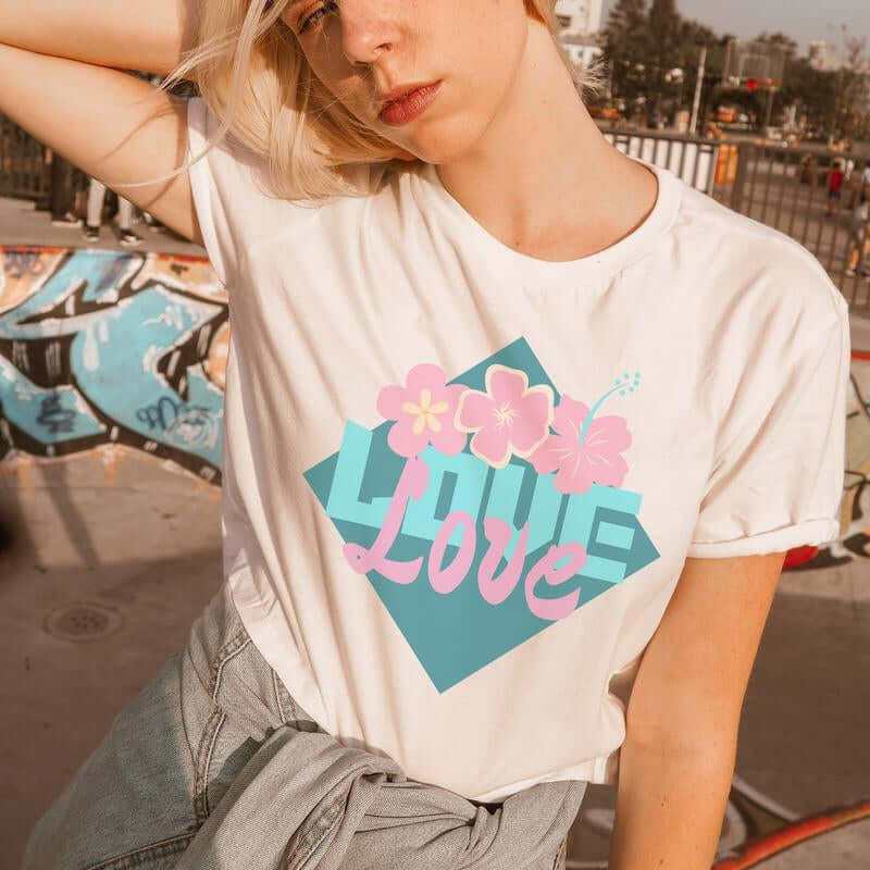 Cute Graphic Tee for Women - Preppy Style - Summer Collection Casual Cotton Top Shirt Casual Wear Classy