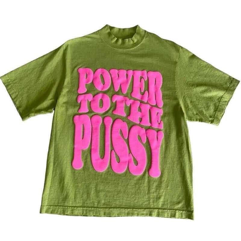 Power to the P Celery Cotton T-Shirt