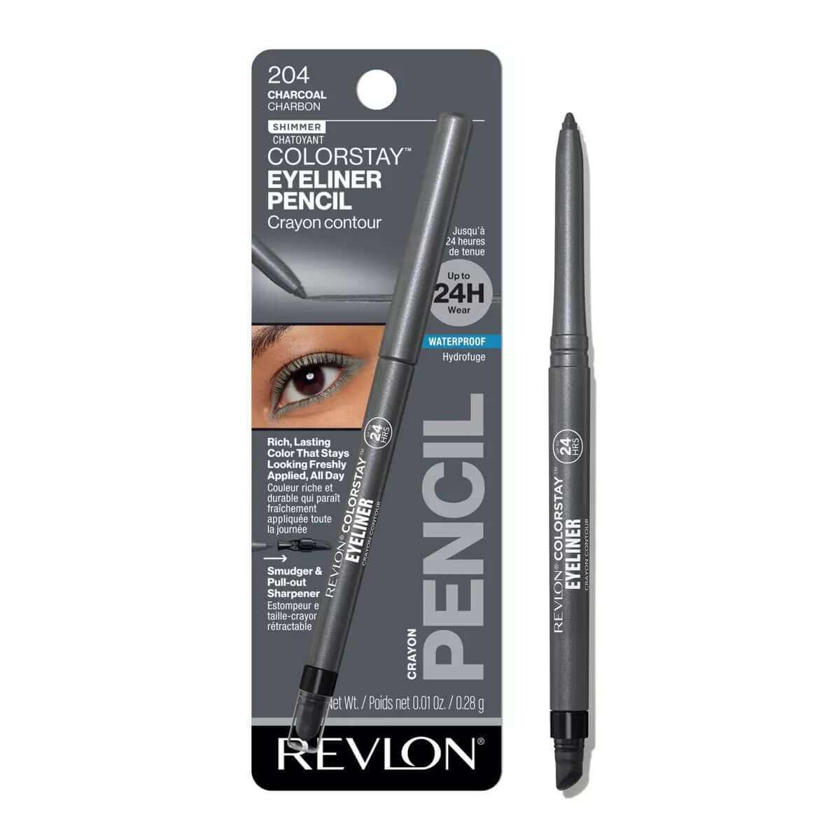 Revlon Colorstay Pencil Waterproof Eyeliner - Built-In Sharpener - 0.01Oz