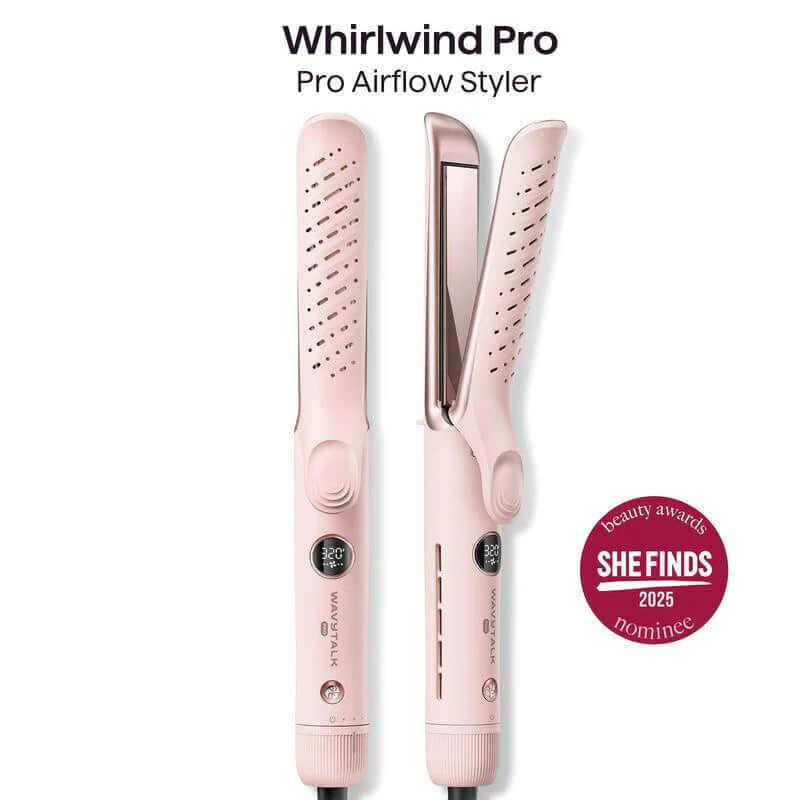 Wavytalk Whirlwind Curl, 360° Airflow Styler with 3 Air Modes & LED Display, 2-In-1 Hair Straightener and Curler with Cooling Air Vents to Lock in Style