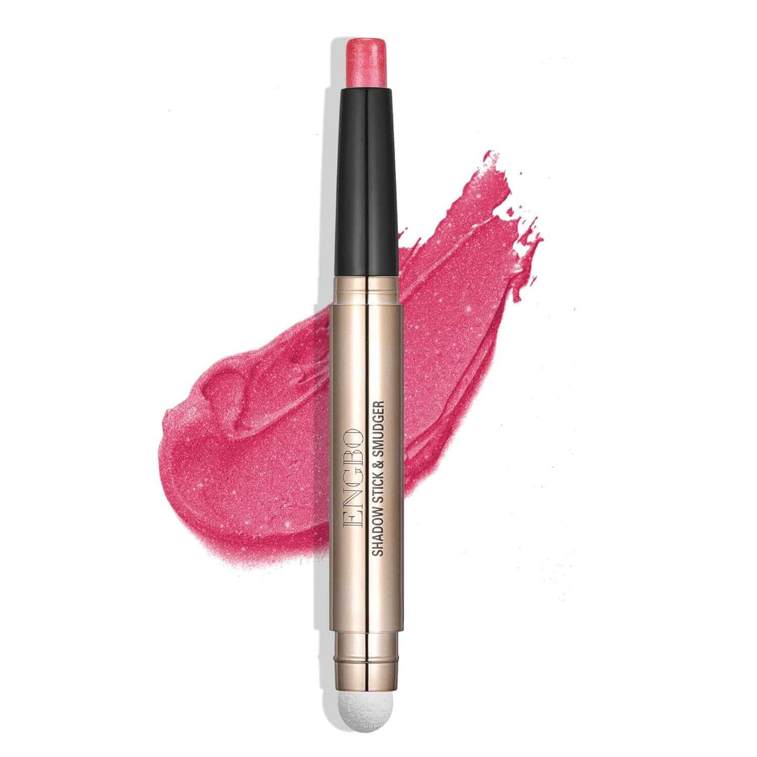 Pink Eye Shadow Stick Makeup Cosmetics Eye Brightener Stick Cream Eye Shadow Pencil Shimmer Eyeshadow Stick Set for Eye Makeup Christmas Birthday Gift for Women (Fluorescent Pink Shimmer)