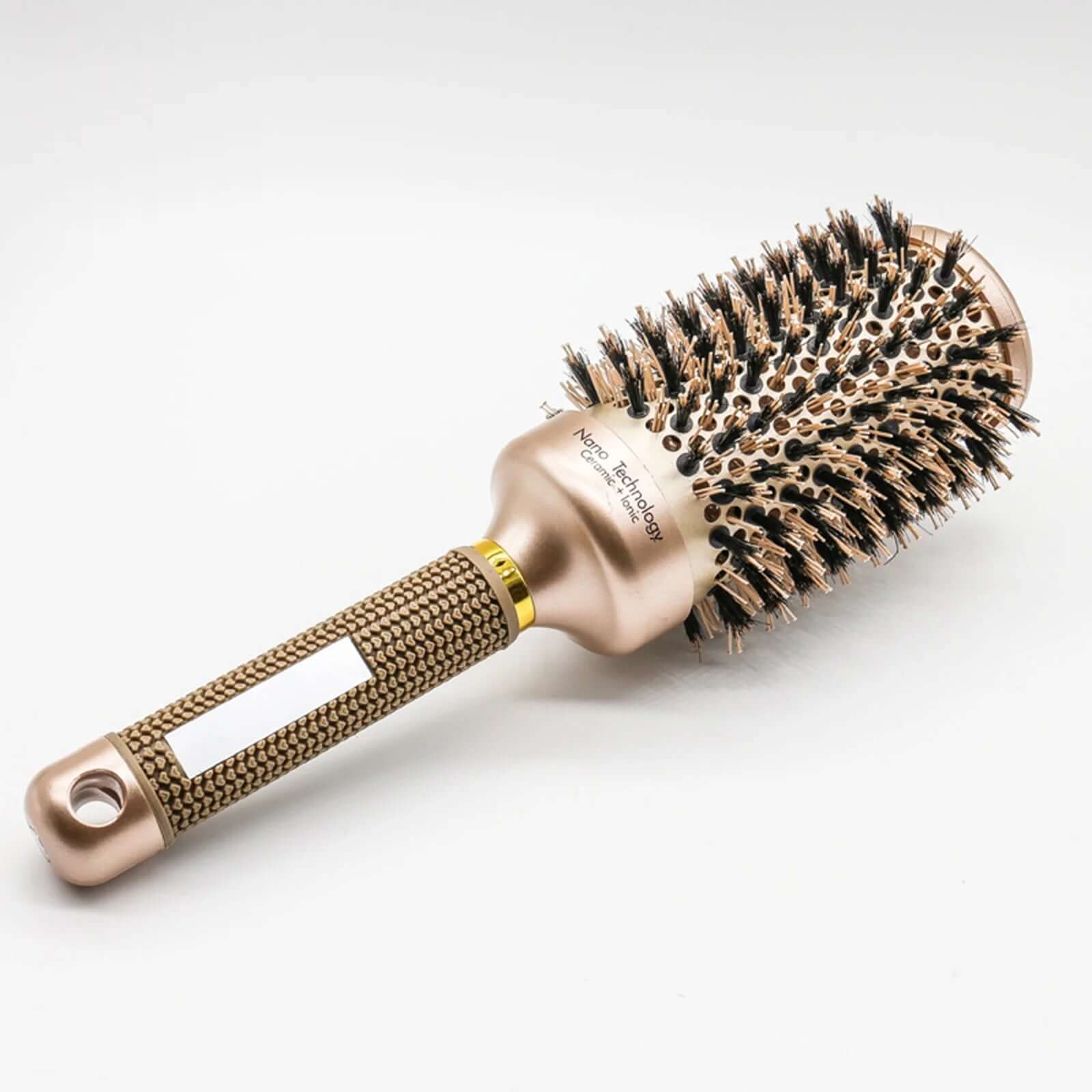 2 Inch round Hair Brush for Blow Drying, Boar Bristles Nano Thermal Ceramic & Ionic Tech & Anti-Static, for Curling, Straightening, Add Volume & Shine
