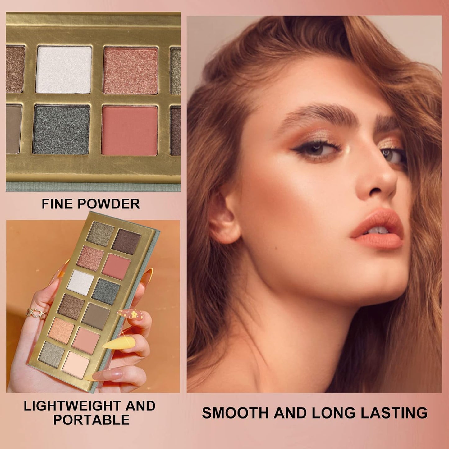 12 Colors Naked Eyeshadow Makeup Palette Matte & Pearlescent Make up Pallet with Mirror Highly Pigmented Long Lasting Waterproof Travel Size Gift Kit