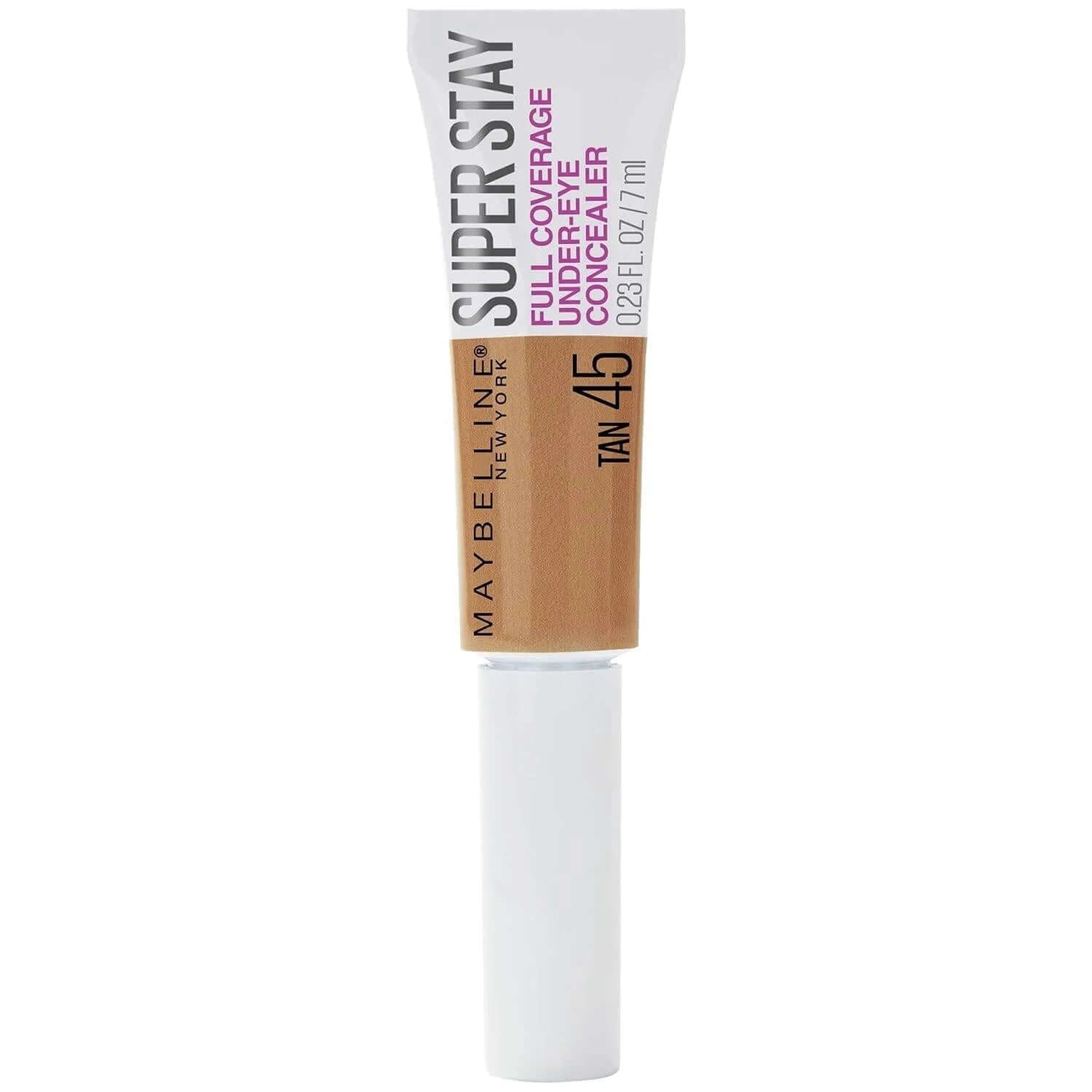 Maybelline Super Stay Full Coverage Under Eye Concealer Tan 45 for flawless and long-lasting makeup application.