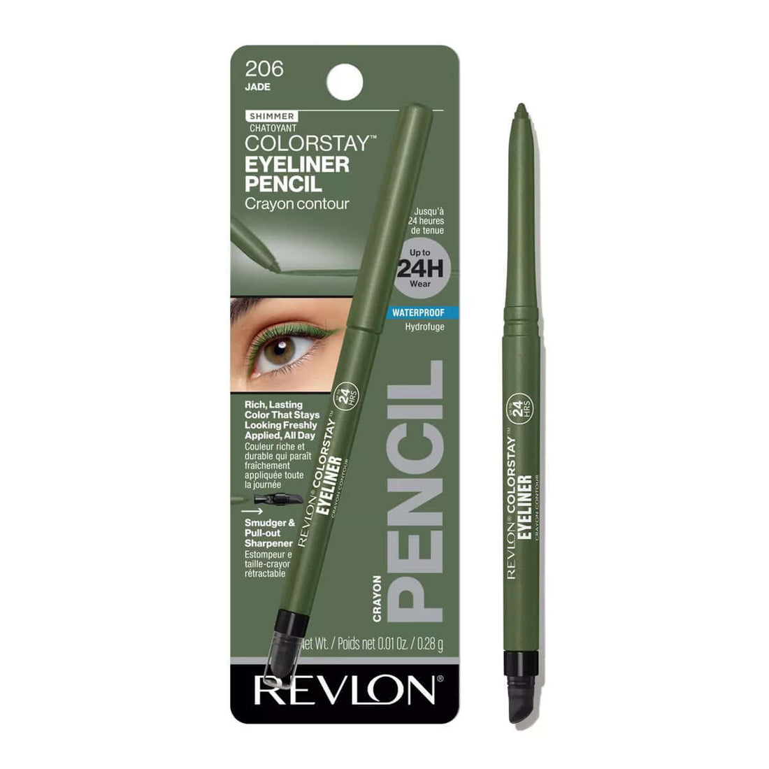 Revlon Colorstay Pencil Waterproof Eyeliner - Built-In Sharpener - 0.01Oz