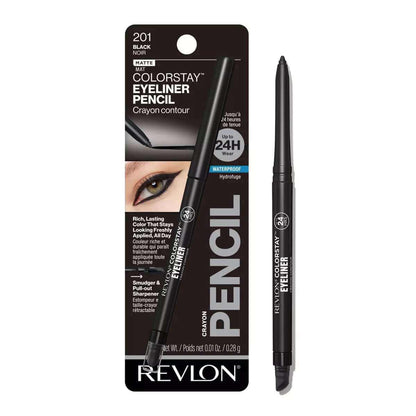 Revlon Colorstay Pencil Waterproof Eyeliner - Built-In Sharpener - 0.01Oz