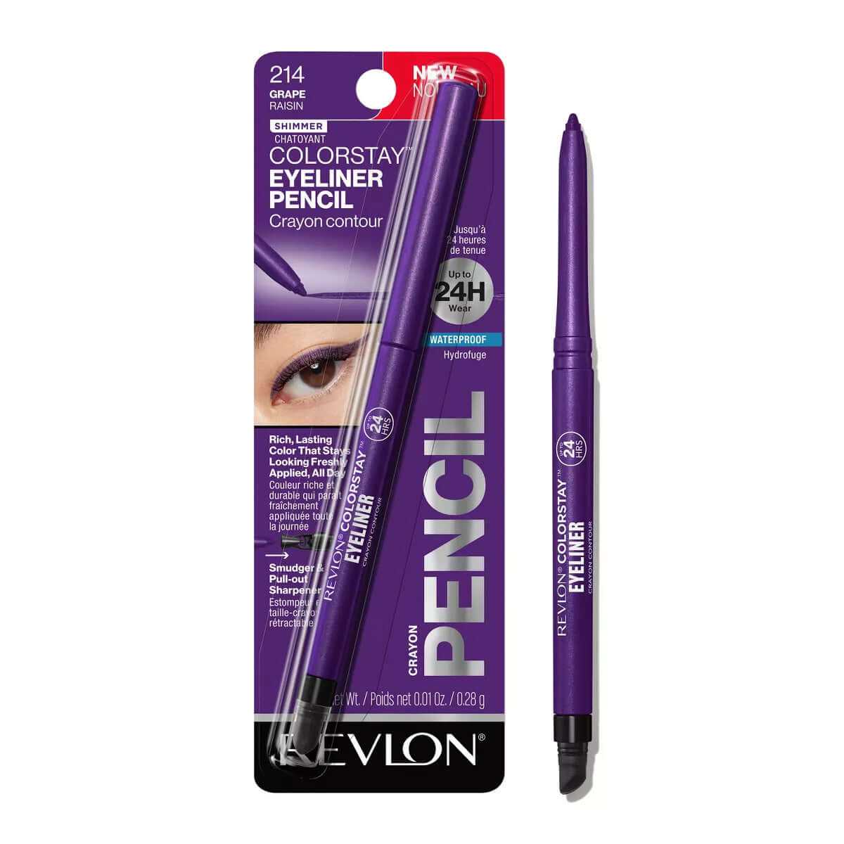 Revlon Colorstay Pencil Waterproof Eyeliner - Built-In Sharpener - 0.01Oz