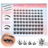 Manga Self Adhesive Eyelashes Natural Look 8-14MM Wispy Pre Glued Eyelashes Clusters Anime Press on Lashes Clusters Reusable Self Adhesive Lash Clusters with Spiky