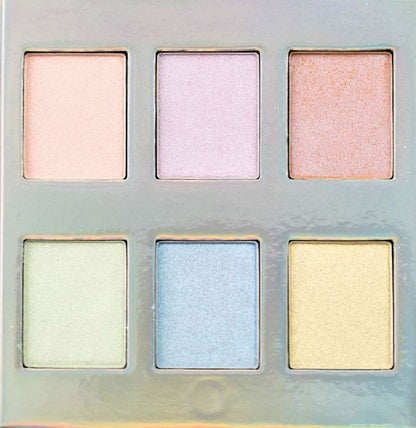Highlighter Makeup Eyeshadow Pallet - Holographic Eyeshadow Make up Pallets for Women - Makeup Highlighter for Face & Body -  Holographic Highlighter Palette 6 Shades