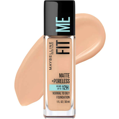 Maybelline Fit Me Matte + Poreless Oil Free Liquid Foundation - 1 Fl Oz