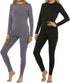 Thermal Underwear for Women Fleece Lined Long Johns Base Layer Thermals Top and Bottom Set Cold Weather