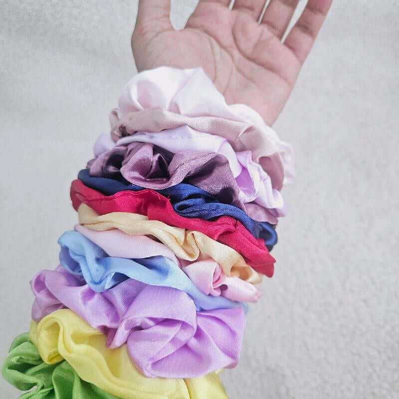 Hair Scrunchies Includes Satin Silk Velvet