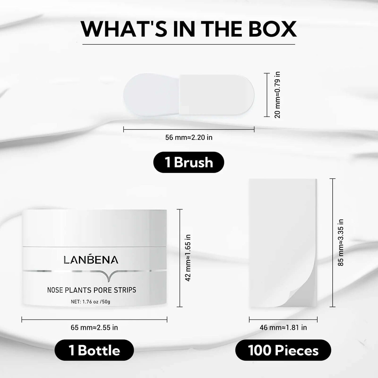 Pore Strips (50G/1.76 Oz)+100Pcs Nose Strips with Blackhead Remover, Black Head Remover for Face, Blackhead Remover Mask, Nose Strips for Blackheads