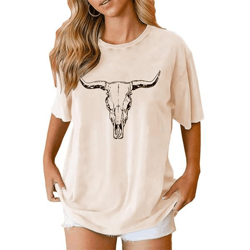 Boho Cow Skull Shirt