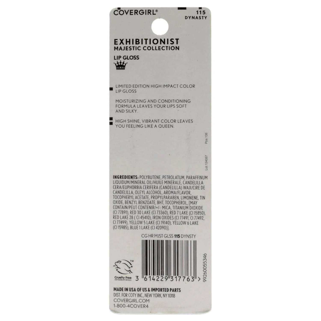 Covergirl Exhibitionist Majesty Lip Gloss - Dynasty Lip Gloss Women 0.12 Oz