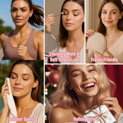 6 Colors Mini Eyeshadow Makeup Palette Blush-Colored Neutral Tone Eye Shadow Matte &amp; Shimmer Nude Make up Pallet with Mirror Blendable Highly Pigmented Travel Size Gift Kit 03