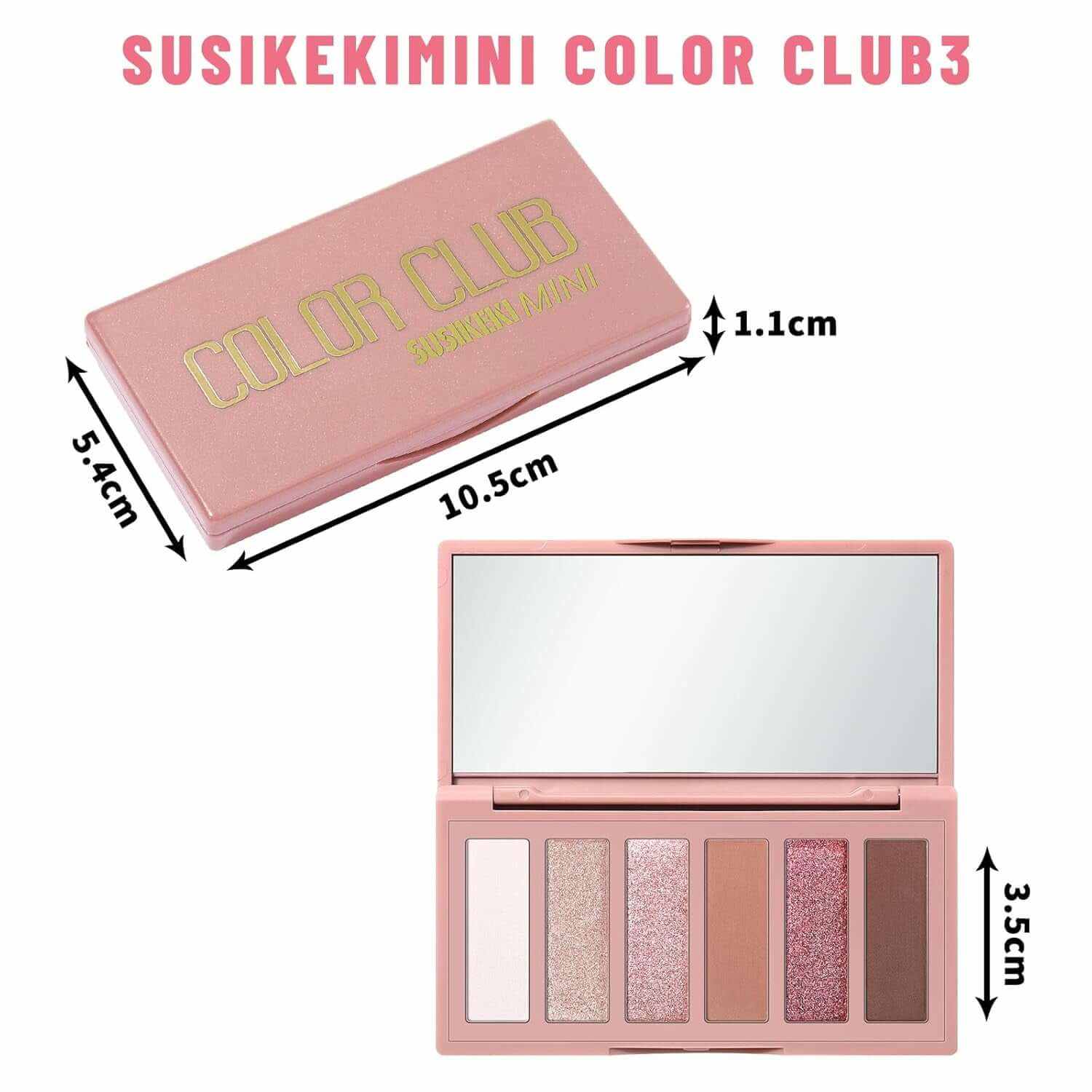 6 Colors Mini Eyeshadow Makeup Palette Blush-Colored Neutral Tone Eye Shadow Matte &amp; Shimmer Nude Make up Pallet with Mirror Blendable Highly Pigmented Travel Size Gift Kit 03