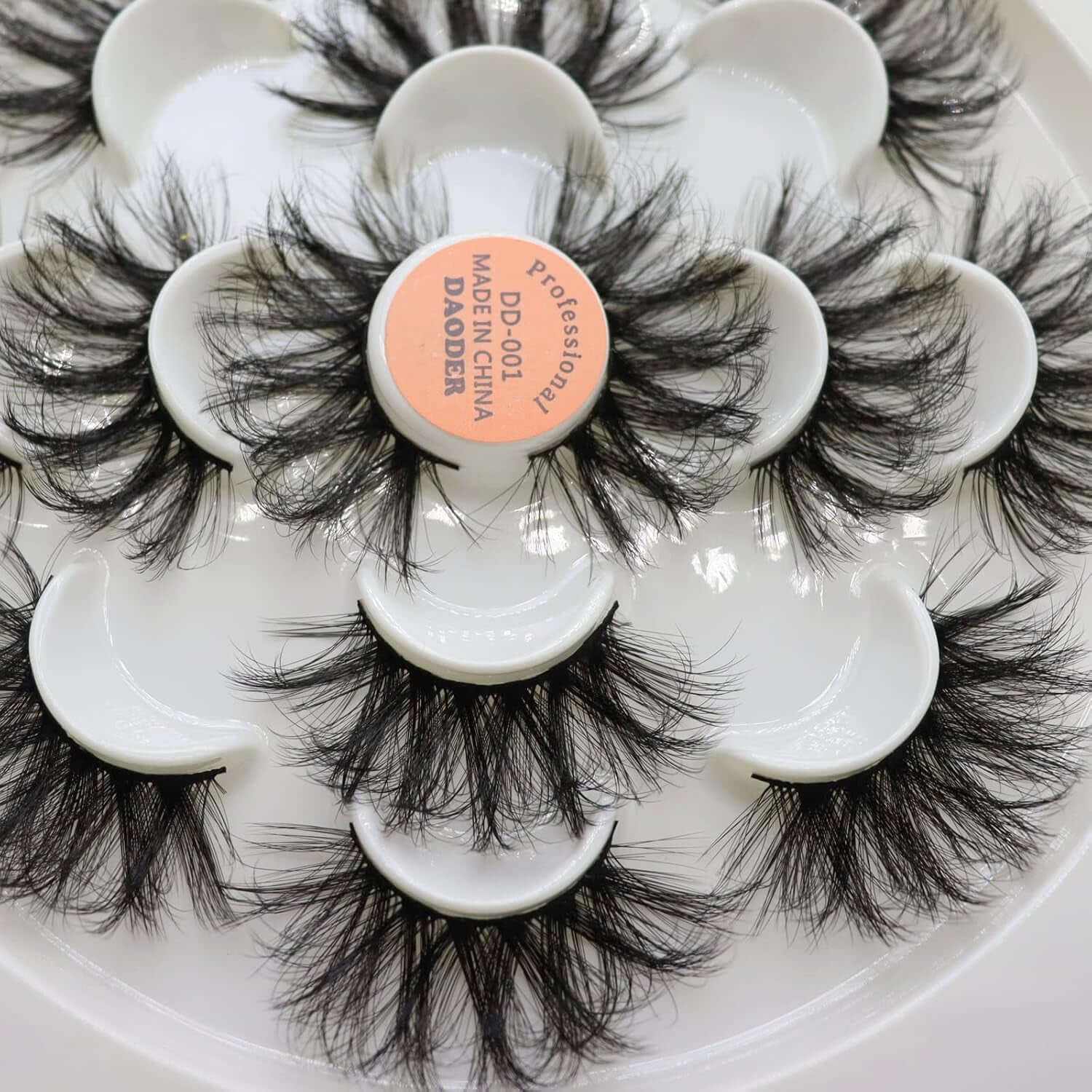 False Eyelashes 25Mm Lashes Wispy Long 8D Mink Lashes Dramatic Volume Fluffy Eye Lashes Pack for Women 7Pairs Soft Reusable Fake Eyelashes