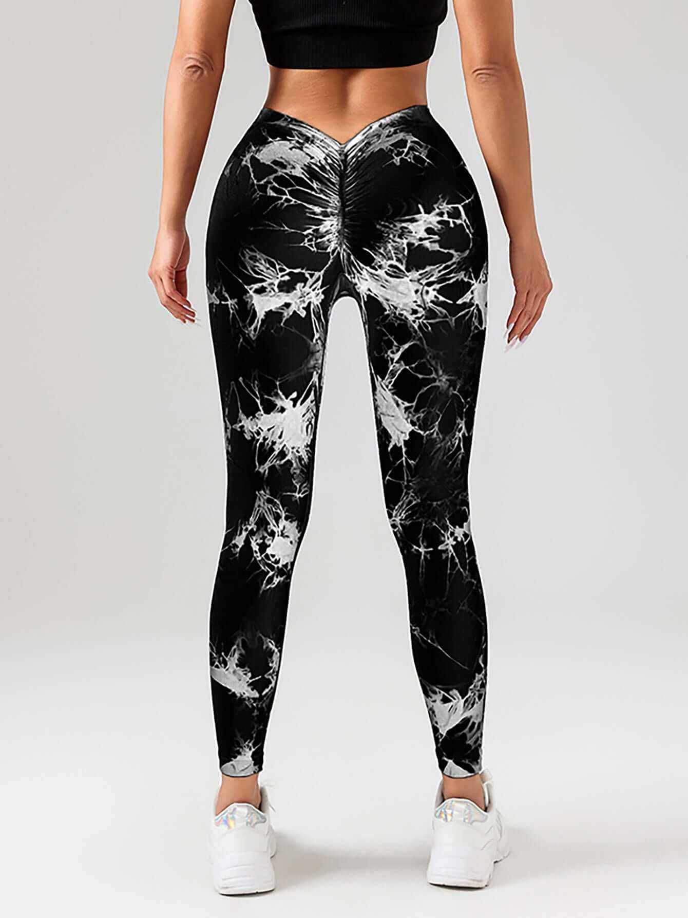 Tie Dye Slimming Yoga Leggings, Butt Lifting High Stretch Casual Fitness Yoga Pants, Women&