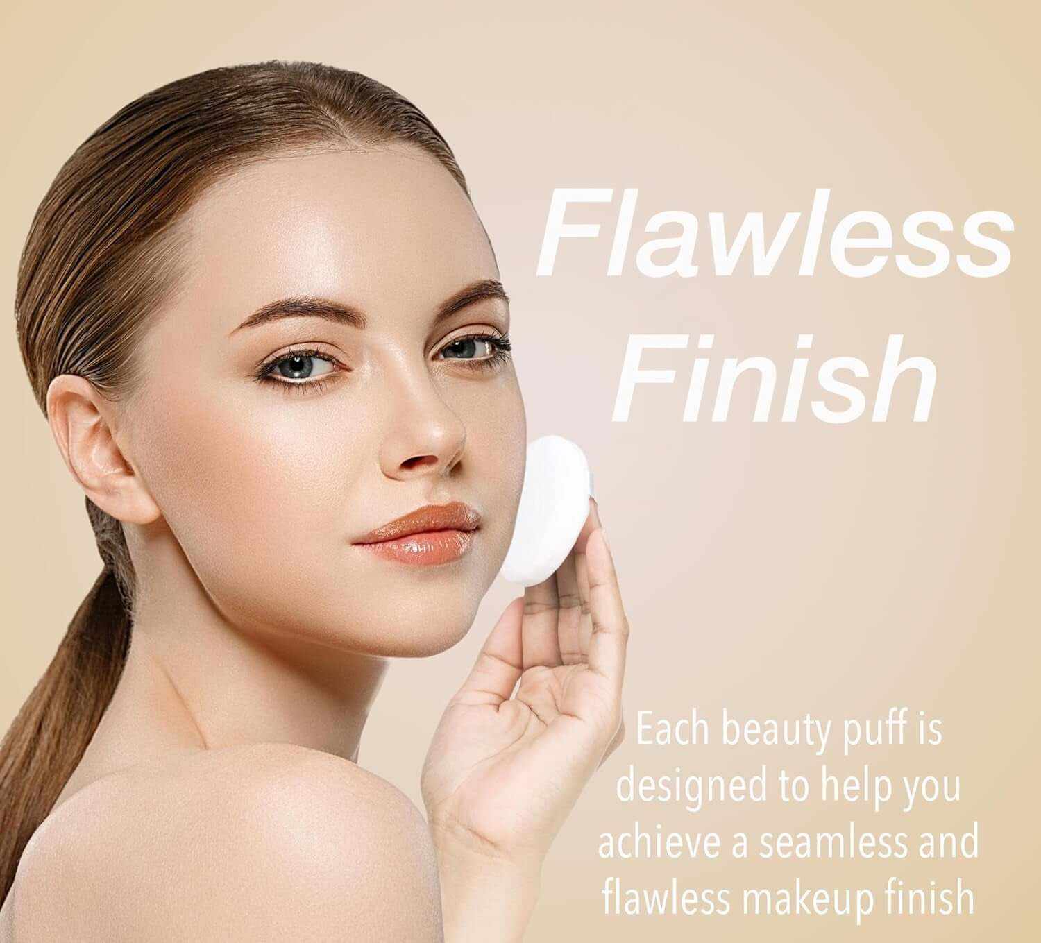 8Pc Beauty Buffs Set - round Beauty Blenders Collection, Flawless Finish Makeup Sponges to Blend &amp; Set - Cosmetic Beauty Puff Makeup Applicators Professional Beauty Tools + Accessories