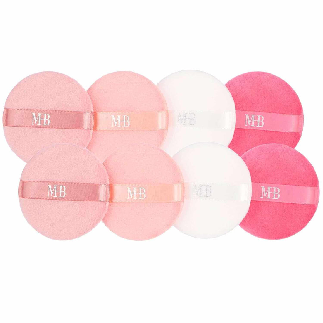 8Pc Beauty Buffs Set - round Beauty Blenders Collection, Flawless Finish Makeup Sponges to Blend &amp; Set - Cosmetic Beauty Puff Makeup Applicators Professional Beauty Tools + Accessories