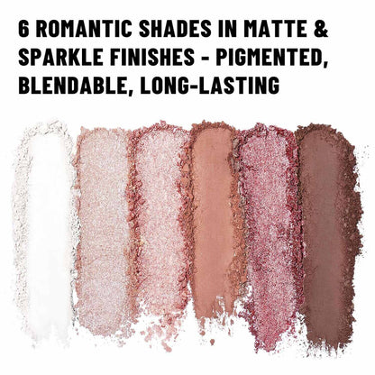 6 Colors Mini Eyeshadow Makeup Palette Blush-Colored Neutral Tone Eye Shadow Matte &amp; Shimmer Nude Make up Pallet with Mirror Blendable Highly Pigmented Travel Size Gift Kit 03