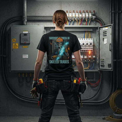 Electrician - Skilled Trades Shirt for Women - T-Shirt from Bigthree Apparel Womenswear Top Love Piece Casual Fitted