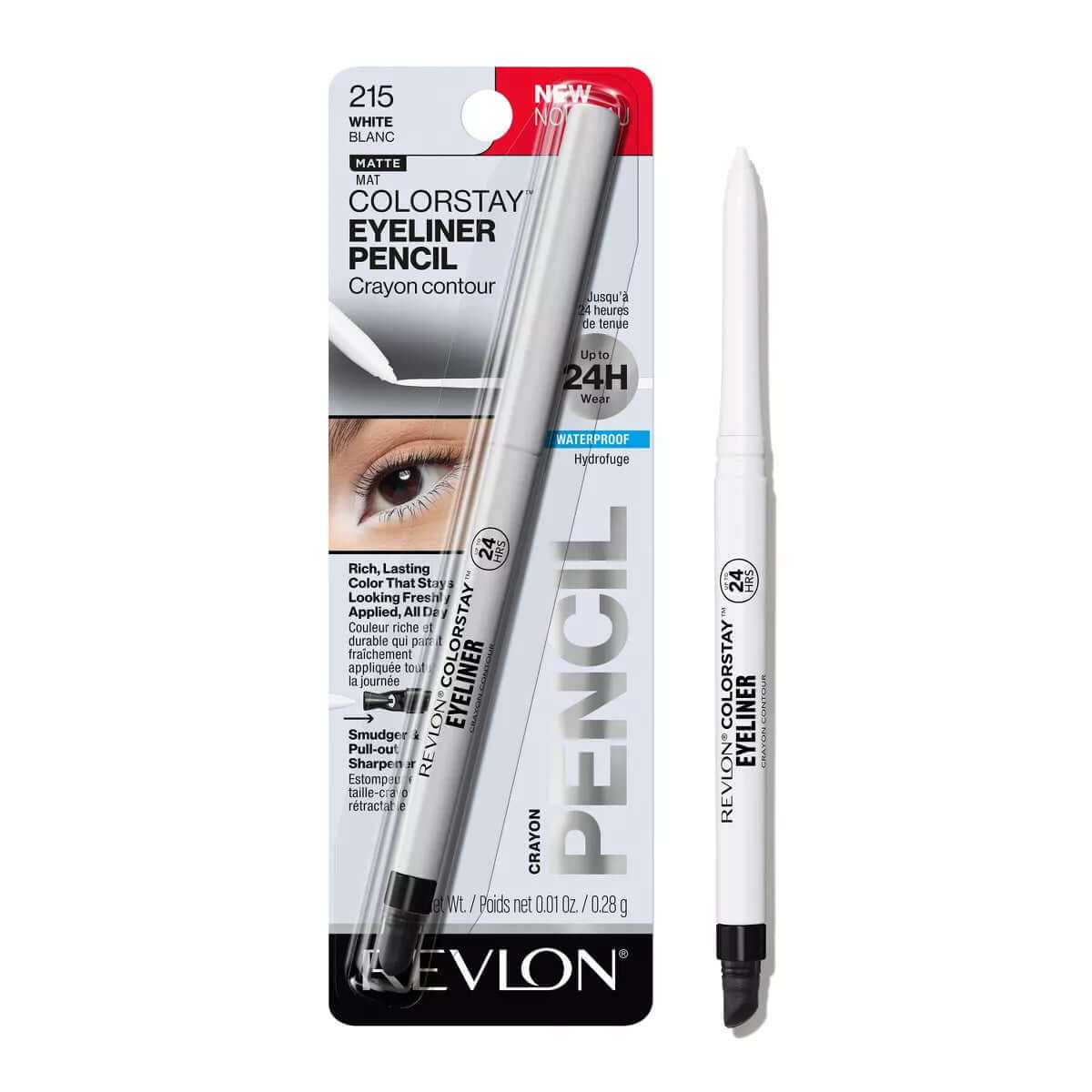 Revlon Colorstay Pencil Waterproof Eyeliner - Built-In Sharpener - 0.01Oz