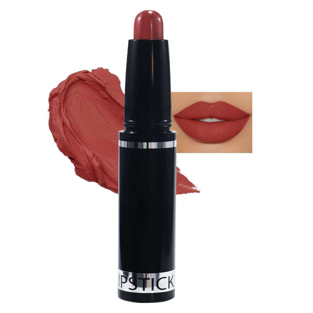 Brown Matte Lipstick Crayon Pencil Set,Velvet Lip Stick for Women 24 Hour Long Lasting Waterproof Lip Liner,Magic Lipstick 24 Hours Original Lip Liner Makeup Stain Long Lasting Waterproof