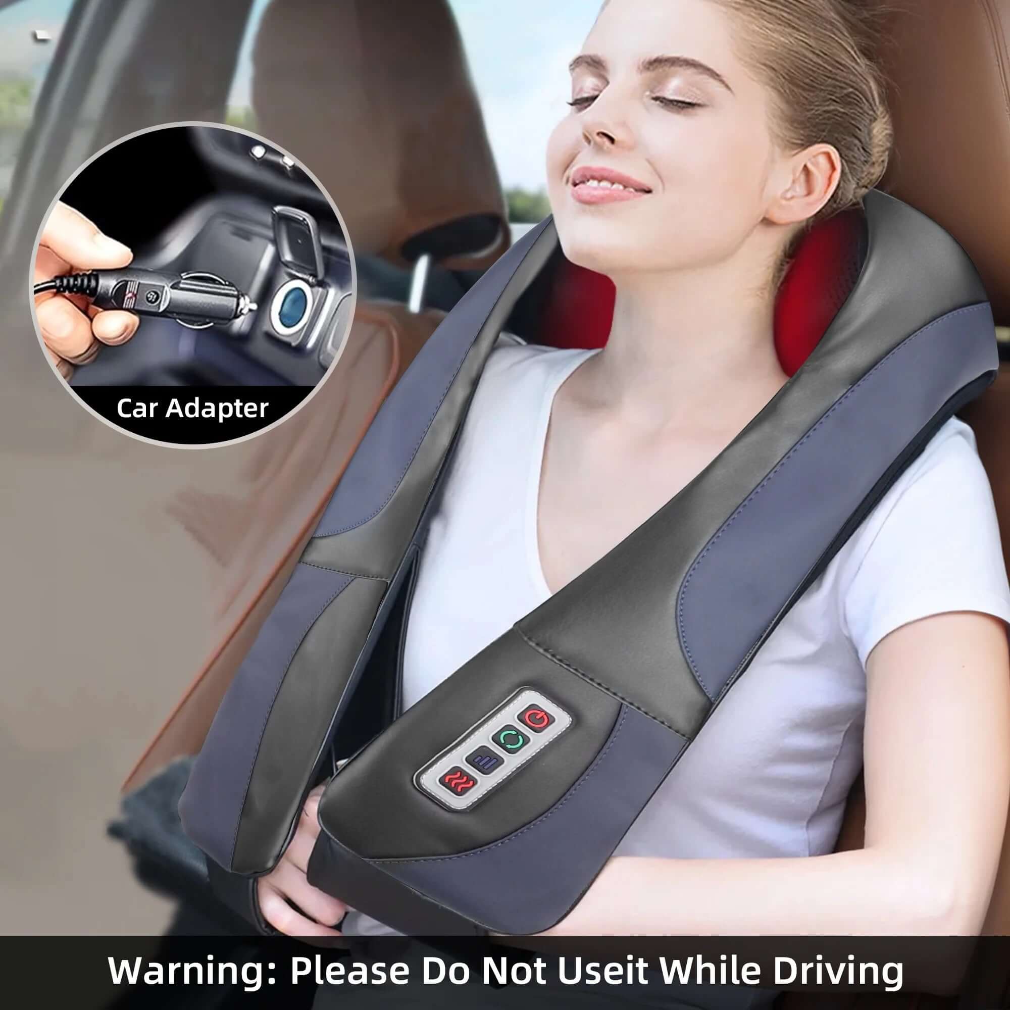 Neck Massager, Shiatsu Neck and Back Massager with Heat, Deep Tissue 3D Kneading Pillow, Electric Full Body Massager for Body Muscle, Plug-In Use for Home Office Car, Gifts for Women Man