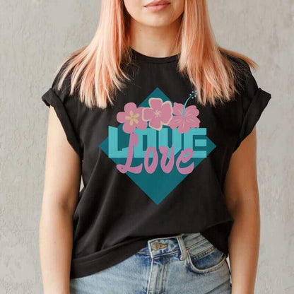 Cute Graphic Tee for Women - Preppy Style - Summer Collection Casual Cotton Top Shirt Casual Wear Classy