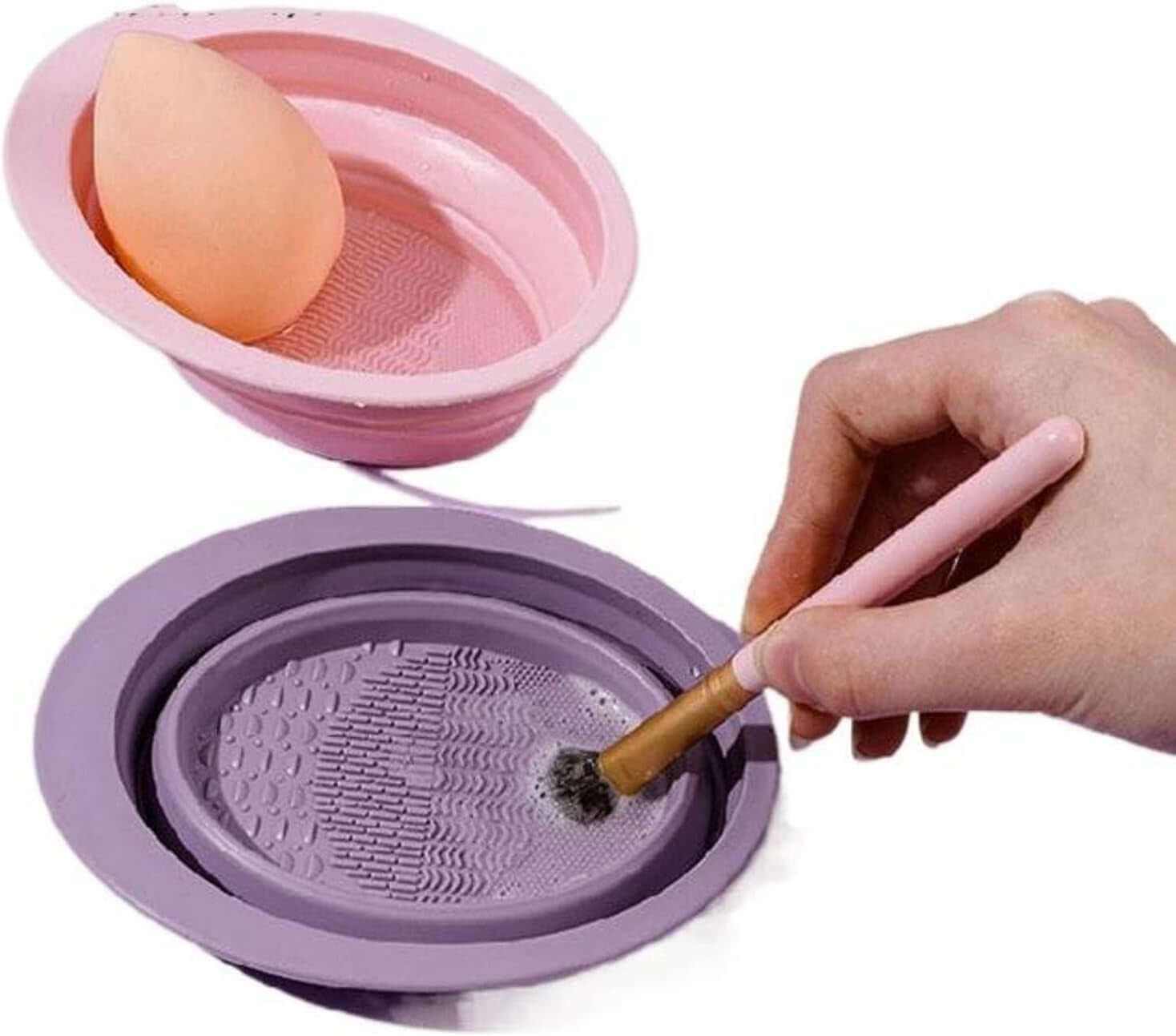 Makeup Brush Cleaning Pad Folding Beauty Tools Cleaning Brush Beauty Blender Powder Puff Cleaning
