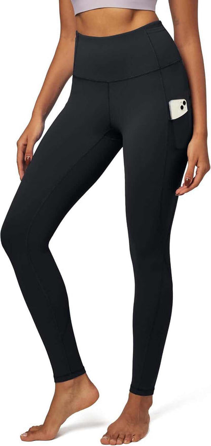 Leggings with Pockets for Women High Waisted Yoga Pants Women Tummy Control Workout Compression Running Leggings