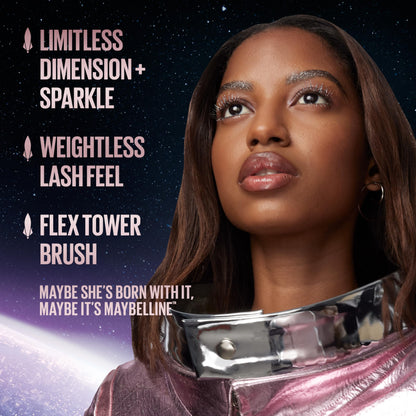 Maybelline Lash Sensational Sky High Washable Mascara Makeup, Volumizing, Lengthening, Defining, Curling, Multiplying, Buildable Formula, Blackest Black, 1 Count