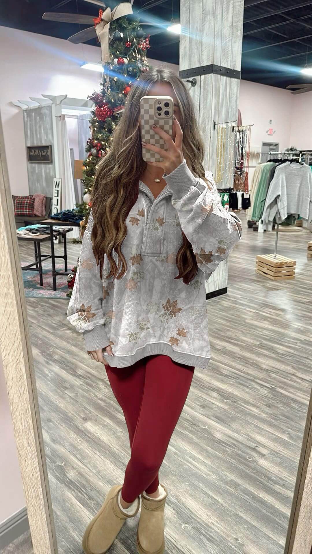  Oversized Sweatshirt Women’s fleece-lined Oversized Sweatshirt with mock neck design”